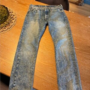 Levi’s 501 Original Fit Button Fly Jeans 31x30 Medium Wash Straight Leg